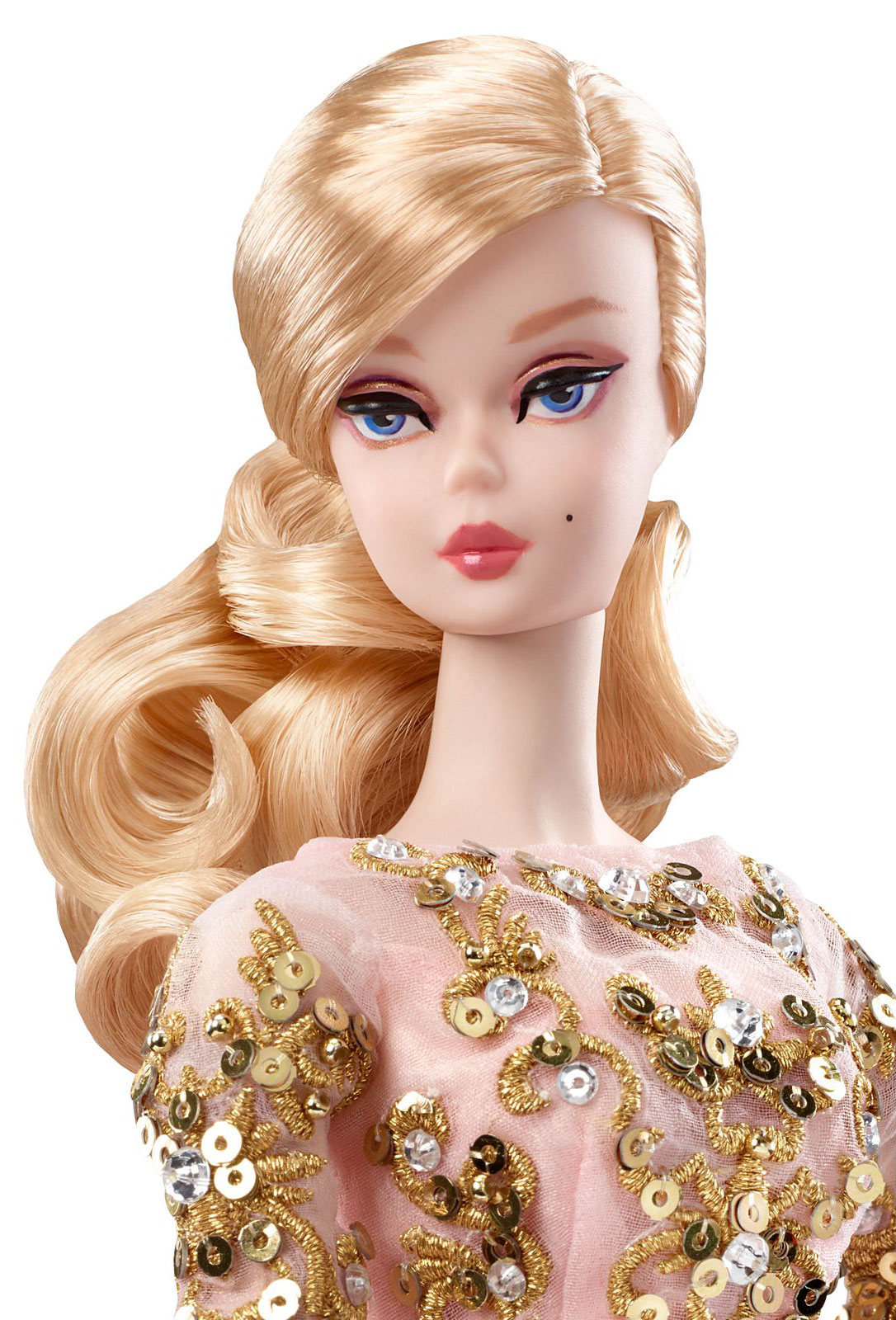 Blush /& Gold Cocktail Dress Silkstone Doll Barbie Fashion Model Collection